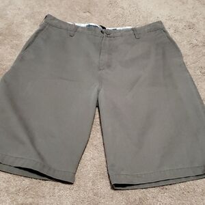 Quiksilver grey long flat front shorts